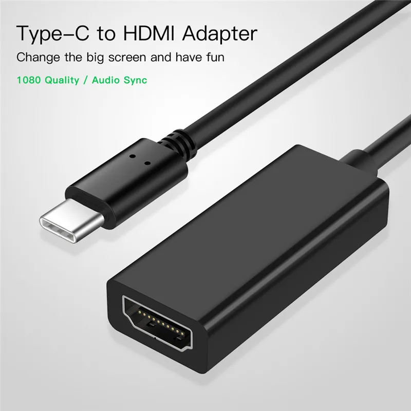 USB C кабель 4K type-C к HDMI адаптер HDTV аудио видео конвертер usb type C кабель для samsung Galaxy Macbook huawei Mate10 P20