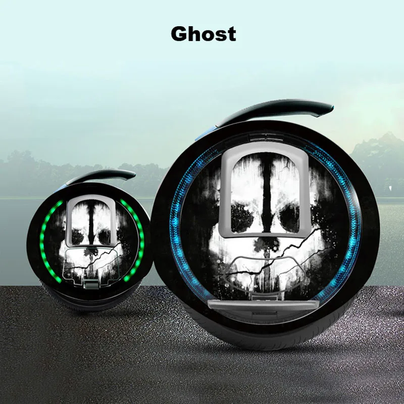 Ghost Ninebot один E+ защита Стикеры Американский Captin наклейка водонепроницаемые декоративная штукатурка Иран Man Стикеры для Ninebot один C+/E - Цвет: Ghost