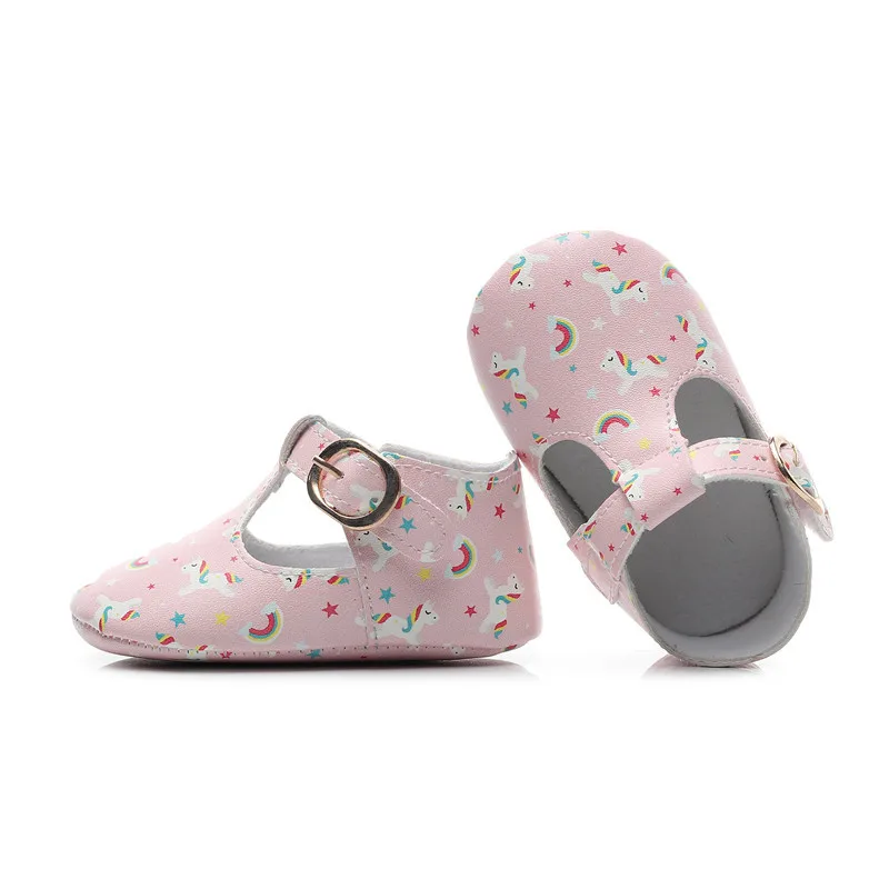 Туфли Мэри Джейн с мягкой подошвой и Т образным ремешком из искусственной кожи