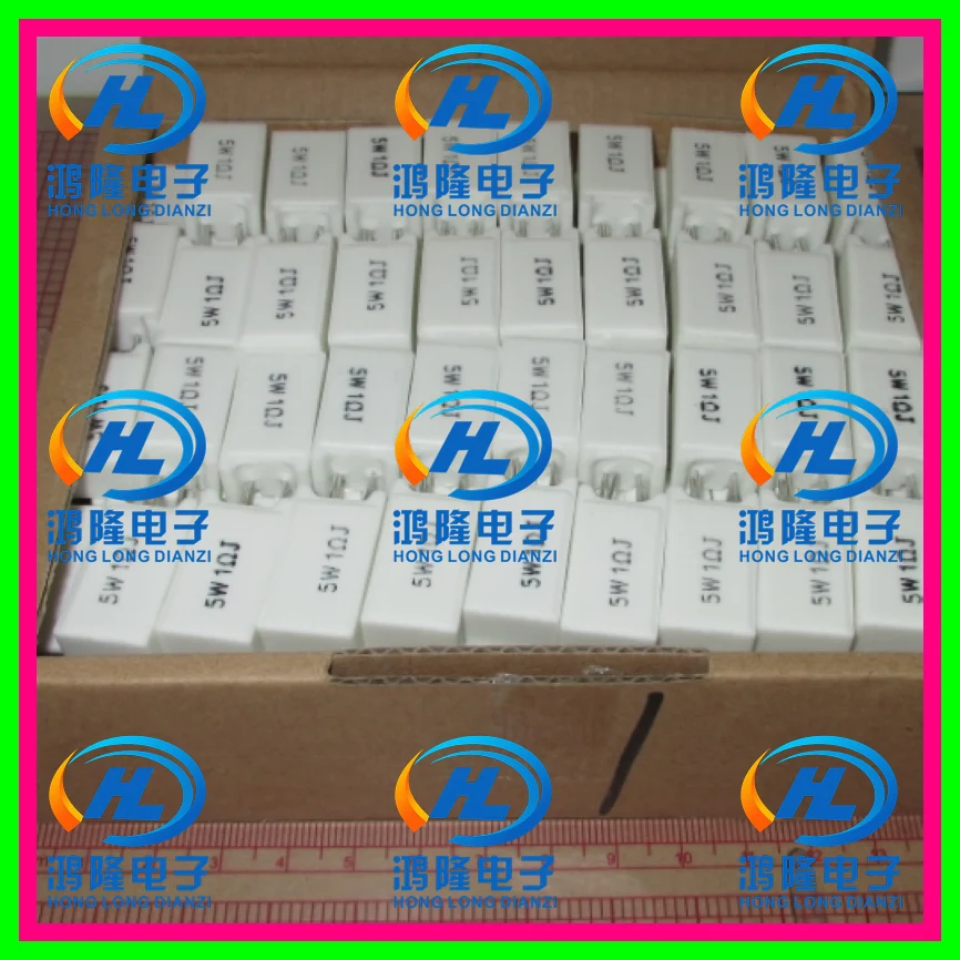 (10 шт./лот) 5 Вт 1 Ом +/-5% вертикальный цементный резистор/5 1R 5% сопротивление