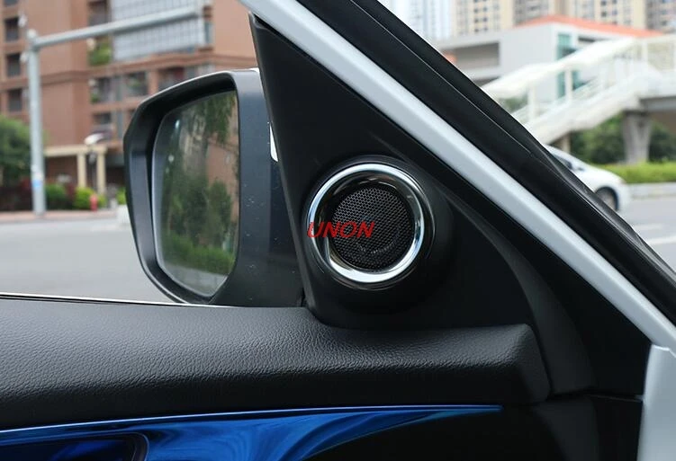 Хромированный столб внутренний стерео динамик крышка отделка кольцо для Honda Civic 10th