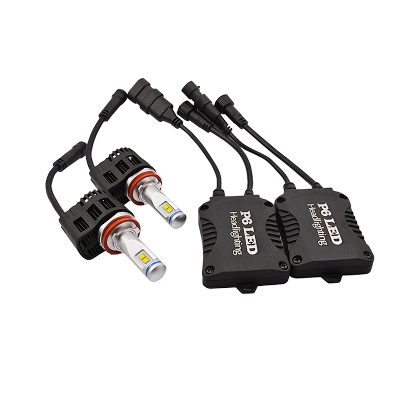 P6 H11 55 Вт 5200Lm высокое Мощность светодиодный головной светильник Conversion Kit H11 OEM Сменная головка светильник 6000K 9012 H8 H9 H11 9005 9006
