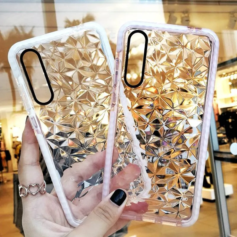 Transparent Diamond Case For Samsung Galaxy A50 Case S10 Plus A30 A20 S10e 5G Note 9 10 Pro Shockproof Soft Silicon Clear Cover