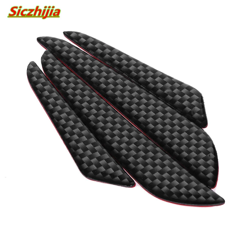 4 шт. защитная лента из углеродного волокна для края двери устойчивая к царапинам