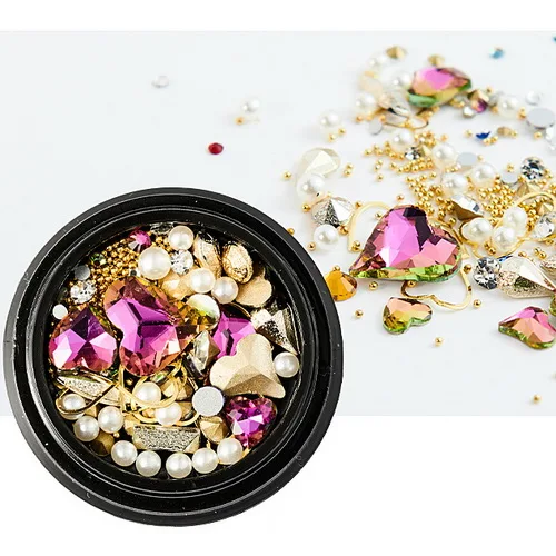 Cardamom 1Mix коробка набор Звезда Луна УФ из эпоксидной смолы плесень Медь круглая заклепка блестки Алмазный орнамент для украшения ювелирных изделий Аксессуары - Цвет: Cardamom