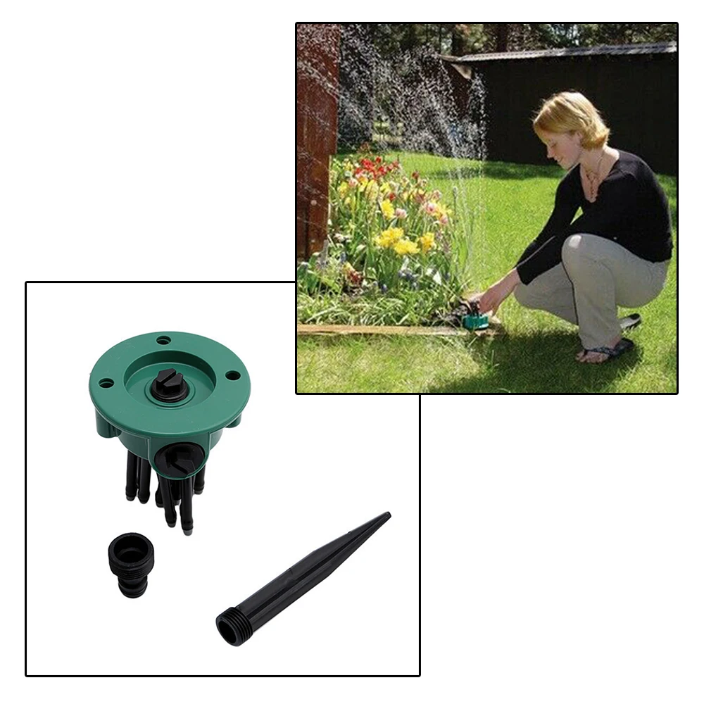 Садовый автоматический разбрызгиватель с несколькими головками 360
