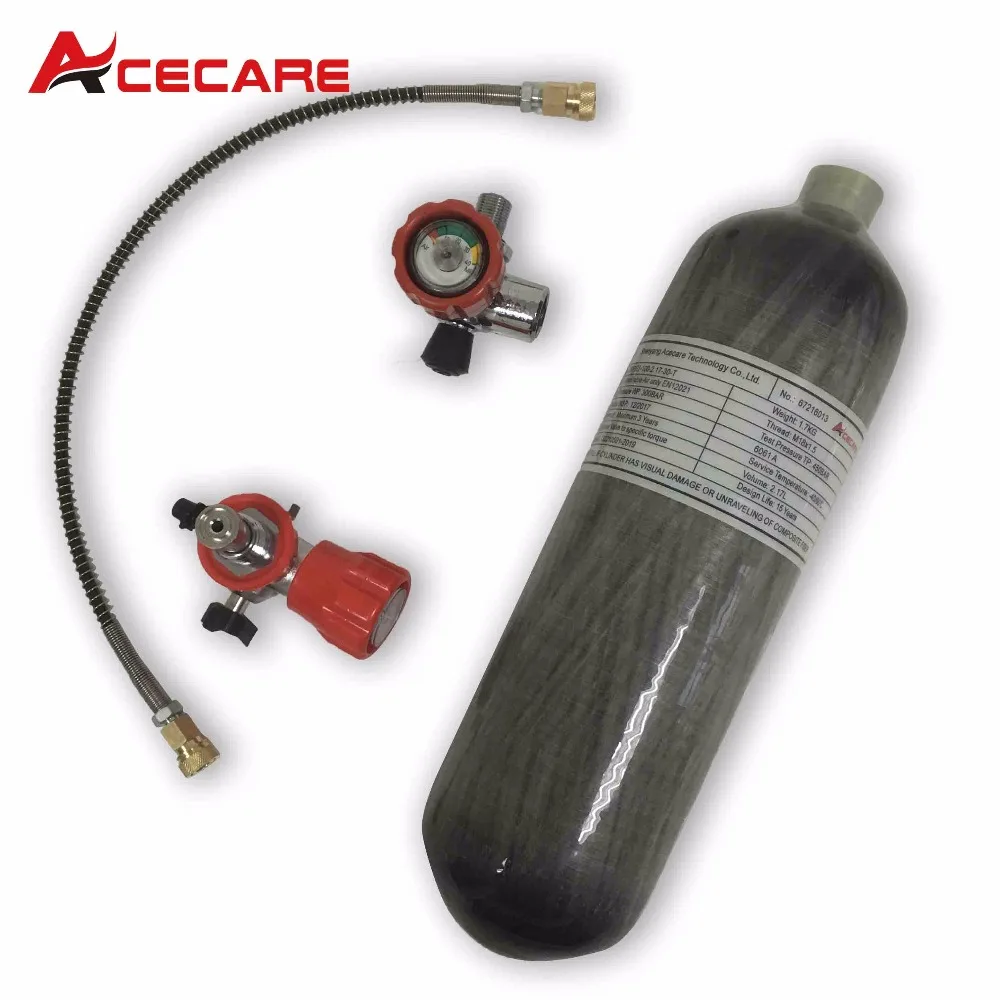 Günstig 2.17L 4500psi Carbon Faser SCUBA Tank Mit Leeren Gewicht 1,7 Kg Für Airforce Condor Plus ROT VENTIL Plus FÜLLUNG STATION -k