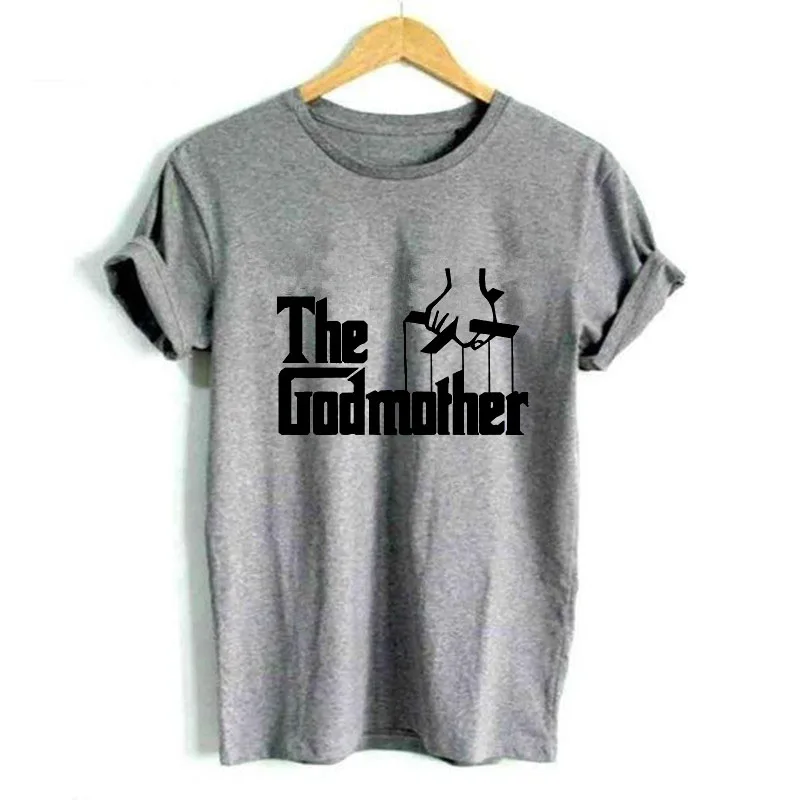 Женские топы с надписью The GodMother забавная футболка подарок для мамы крестной