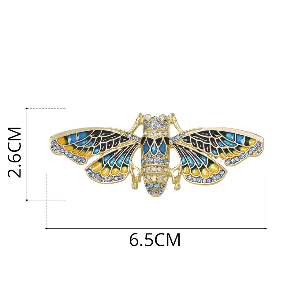 Dalaful эмаль Bee Броши со стразами насекомых Цикада Кристалл Брошь Pin Для женщин Для мужчин красивый свадебный банкет подарок ювелирные изделия Z067