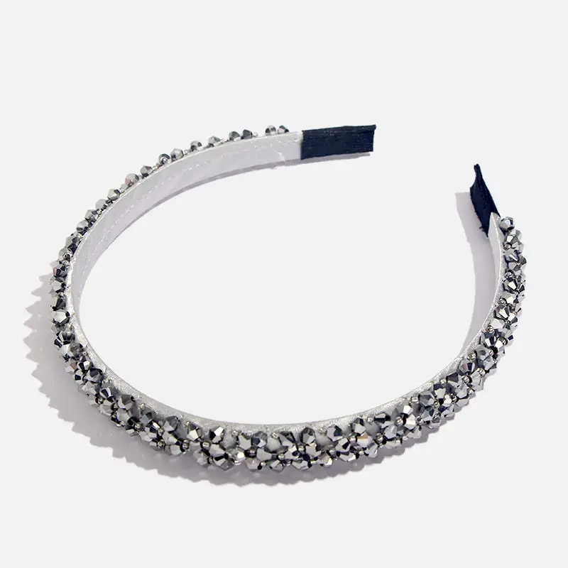 Flatfoosie Crystal Beaded Hair Band Fashion Headwear Girl Women Handmade Hair Accessories Headwear Party Wedding Headbands