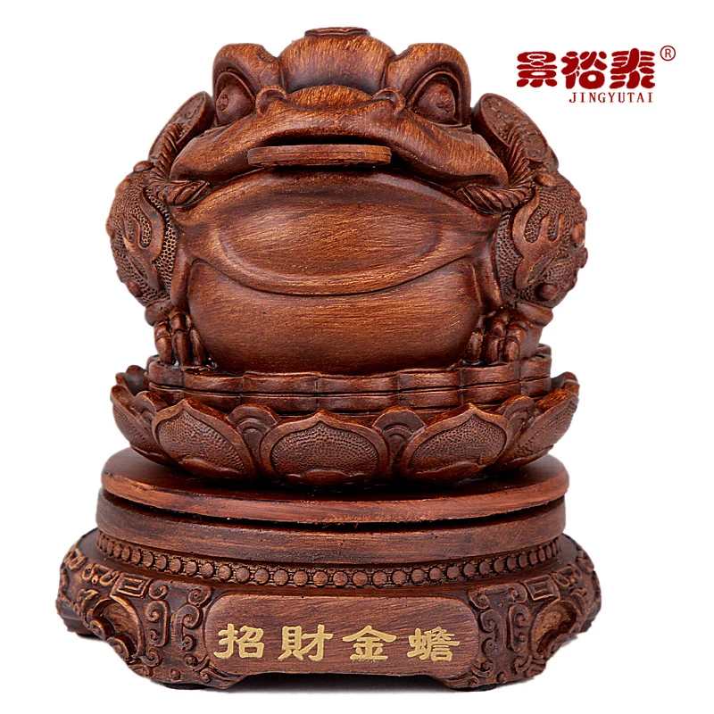 Сверхмаленькая искусственная резьба по дереву трехногая жаба украшения