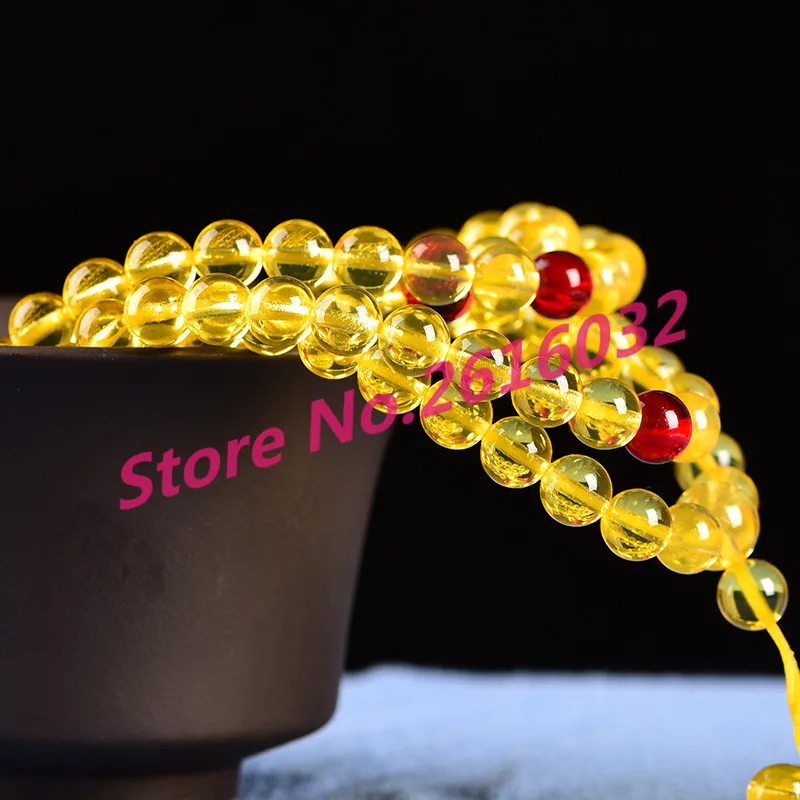 

Chinese Men's and women's gold pearls 108 Buddha beads bracelet necklace Bead Necklace