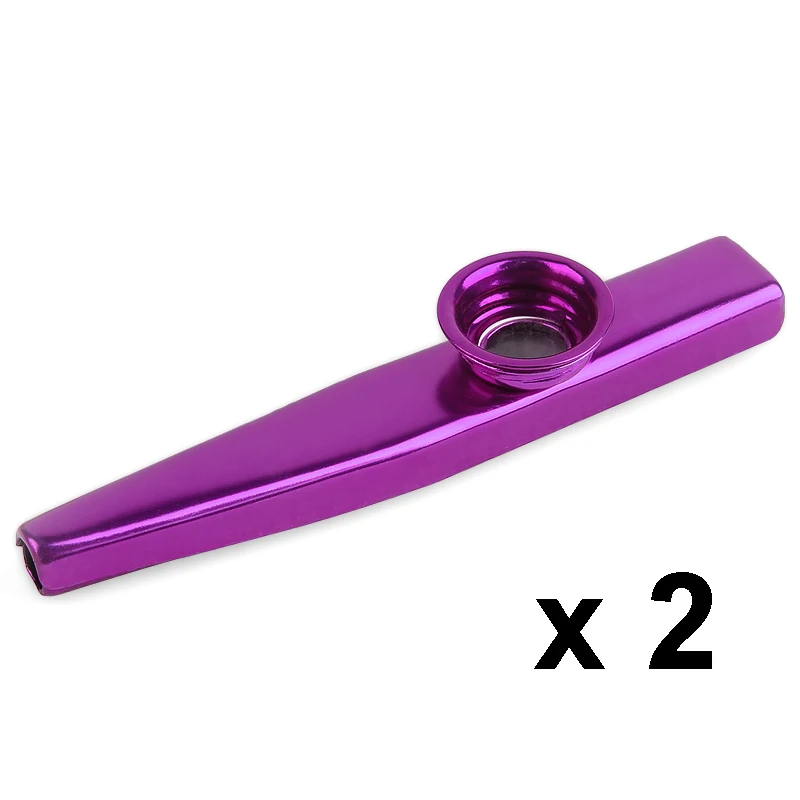 Фиолетовый Простой дизайн легкий kazoo алюминиевый сплав металл для гитарного инструмента музыкальный инструмент для любителей музыки 12*2,5 см 6 цветов на выбор - Цвет: Фиолетовый