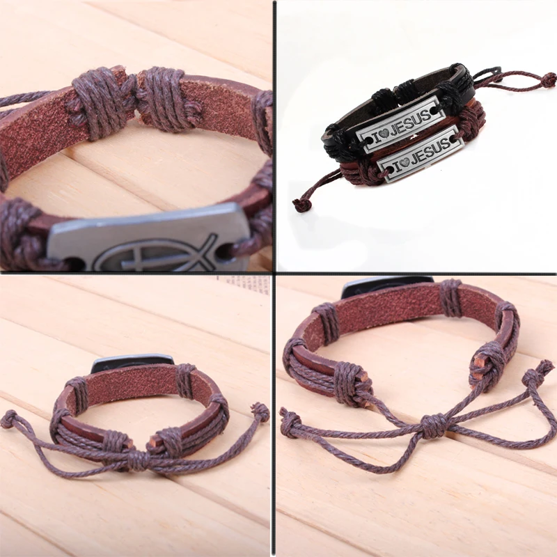 Новинка регулируемый браслет унисекс с надписью Я люблю Иисуса для женщин