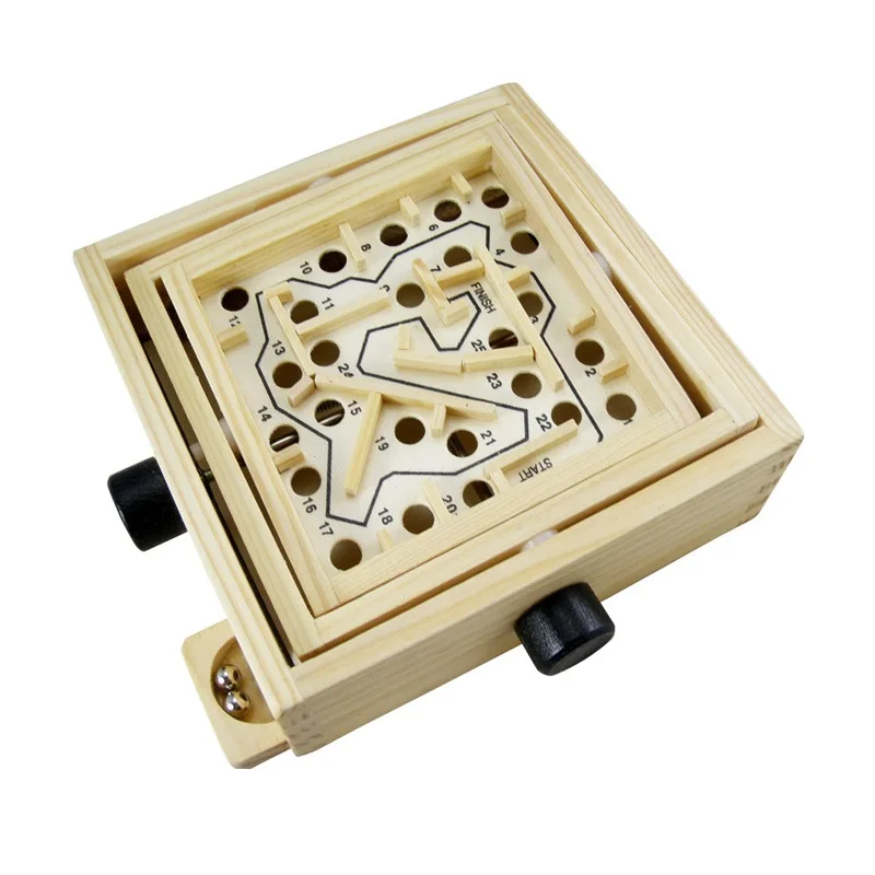 Мини деревянный лабиринт настольная игра шар Деревянный головоломка магический