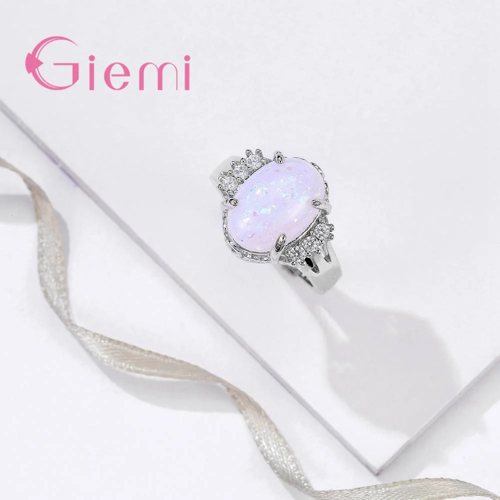 Женское кольцо с большим овальным опалом свадебное ювелирное изделие из