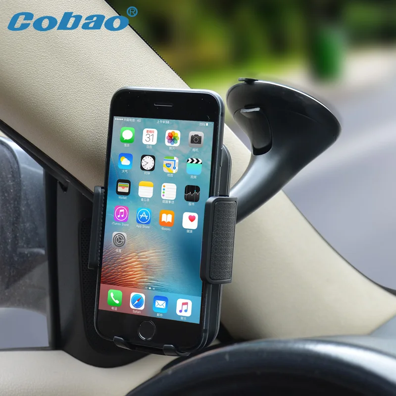 Cobao Автомобильный держатель для телефона 360 Регулируемый автомобильный держатель для мобильного телефона универсальная присоска лобовое стекло Автомобильный держатель для телефона для Xiaomi iPhone samsung