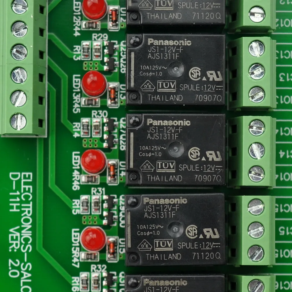 Электроника салонное крепление на DIN рейку 16 SPDT 10Amp Модуль интерфейса реле