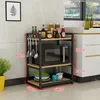 Hength 80cm Нержавеющая сталь кухонная микроволновая печь багажная переноска кухонный Остров кухонный органайзер для хранения шкаф стойка - Цвет: Hength 80cm
