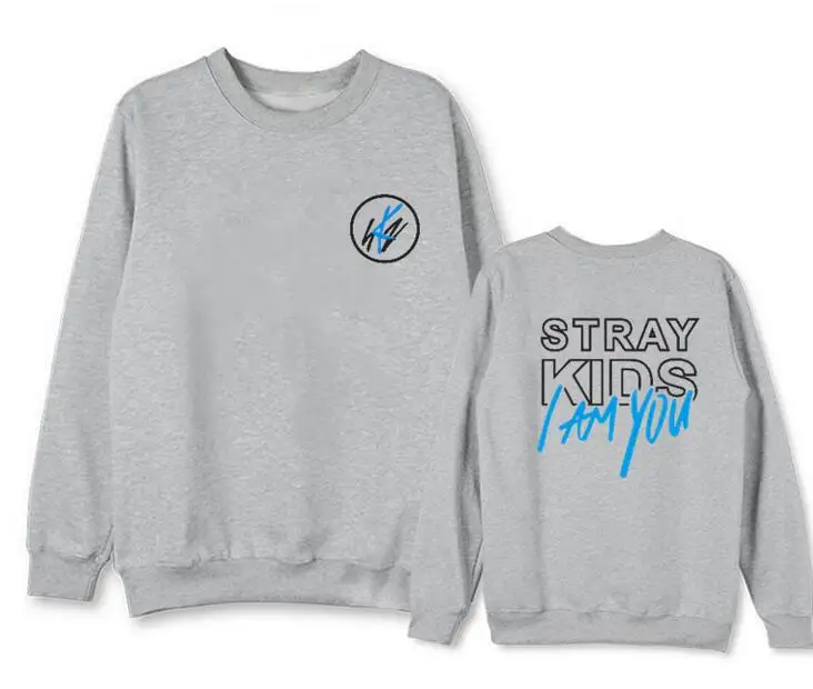 

Kpop new straykids i am you concert same printing o neck pullover loose sweatshirt unisex fashion fleece/thin hoodies