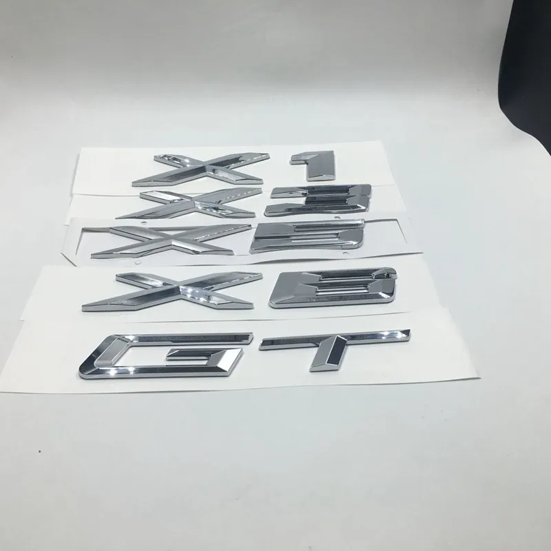 

Cafoucs Car styling 3D Letter ABS Plating Badge Sticker Decoration Accessories for BMW X1 X3 X5 X6 GT Emblem Decal
