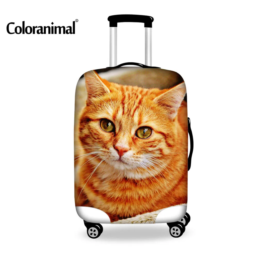 

Coloranimal 3D кошка печать Чемодан упругие толстые крышка чемодан на колесиках для путешествий костюм чехол с застежкой-молнией для 18-30 дюймов за...