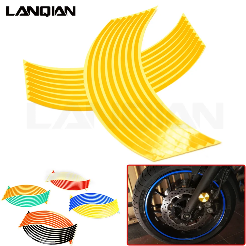 Hot Motorcycle Wheel Sticker Reflective Decals Rim Tape Car/bicycle For Honda CBF1000 CF750 VFR750 VFR800 VTR1000F XMAX TMAX ECX |