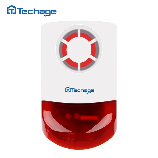 Techage беспроводной Крытый открытый беспроводной мигающий сигнал сирена с стробоскопом светильник сирена для S1 S6 домашняя система охранной сигнализации