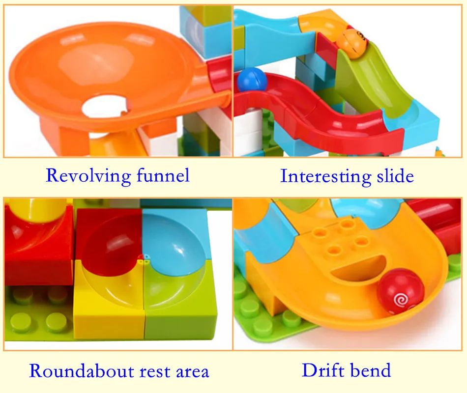 

Happy slideway Large Building Block Slide DIY Classic Piece Big size set Toy accessories compatible