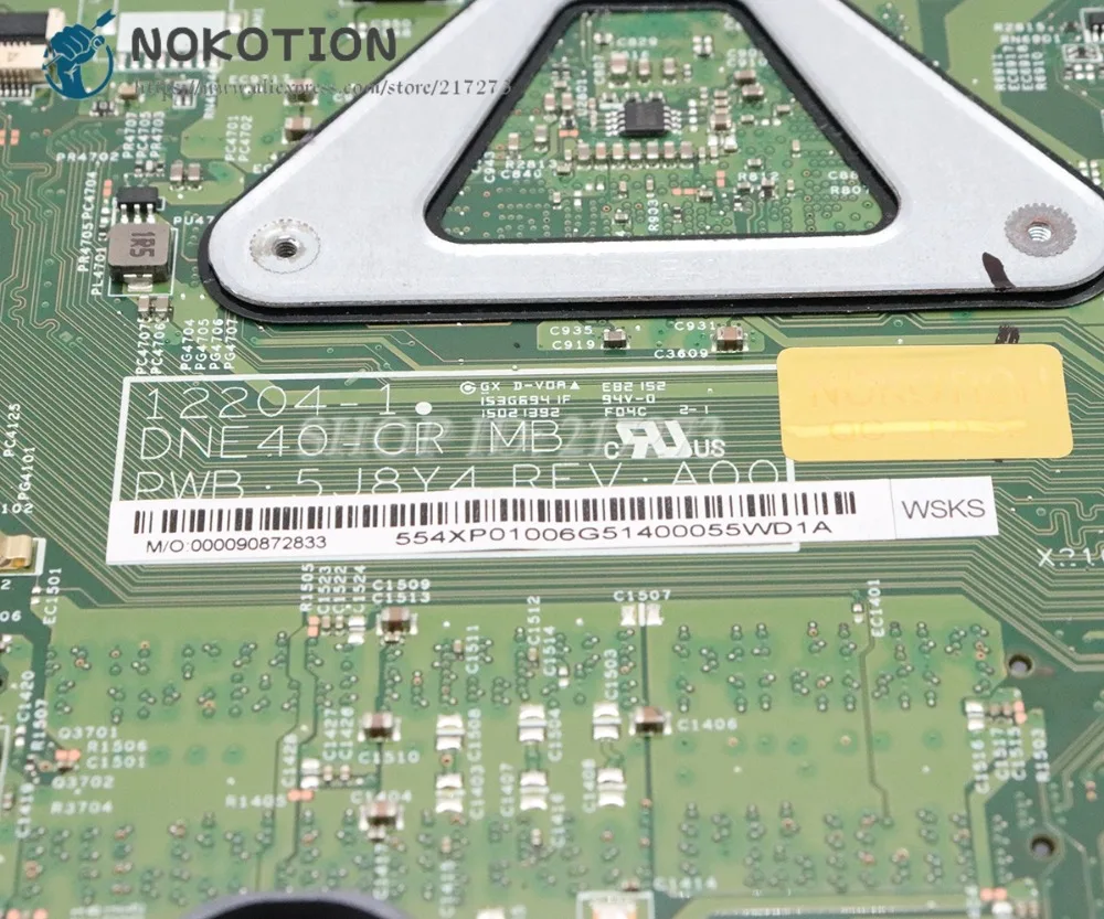 NOKOTION CN 07TT7V для DELL Inspiron 2421 3421 5421 Материнская плата ноутбука I3 3227U 12204 1 DNE40 CR PWB 5J8Y