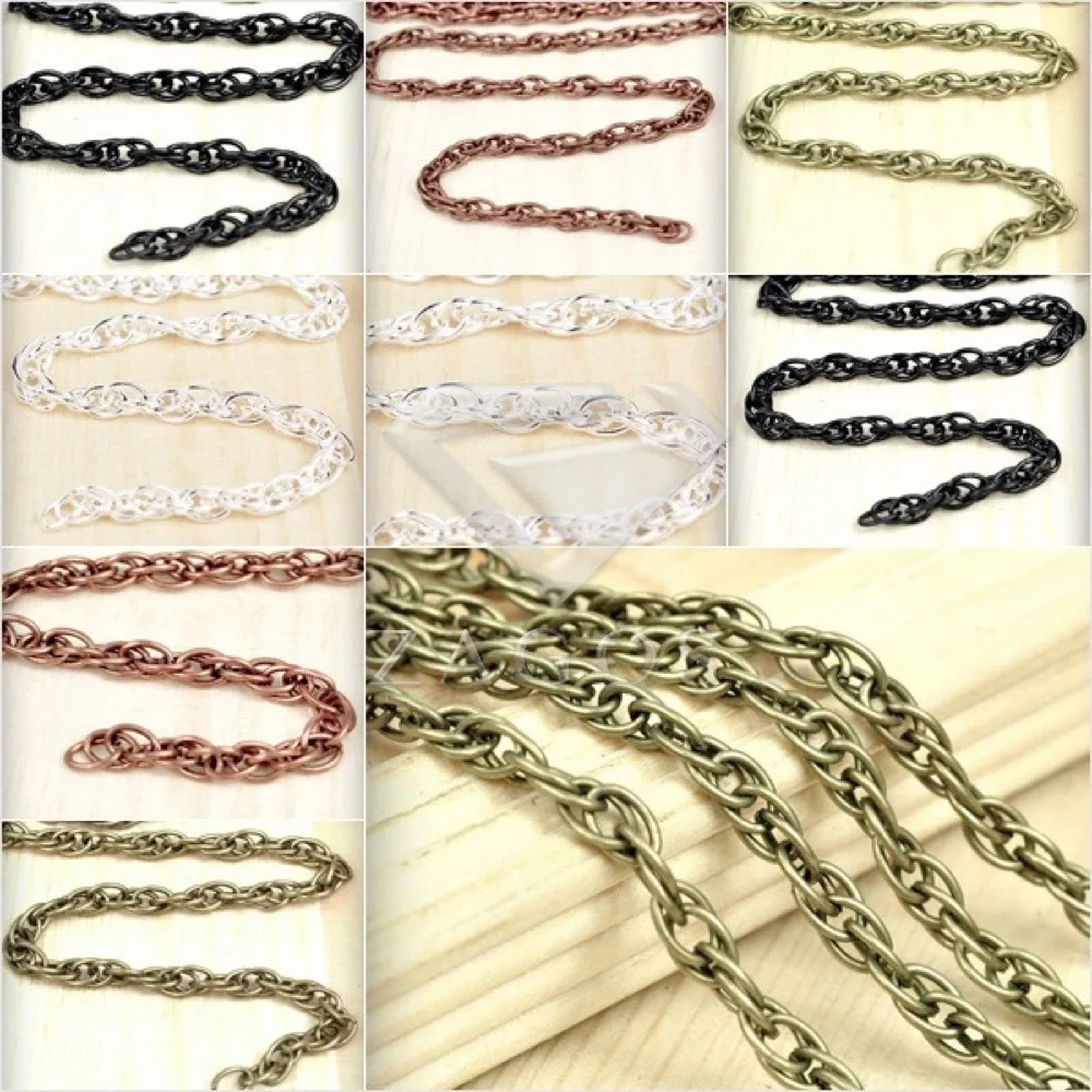 Железный текстурированный кабель для рукоделия брелок изготовления украшений