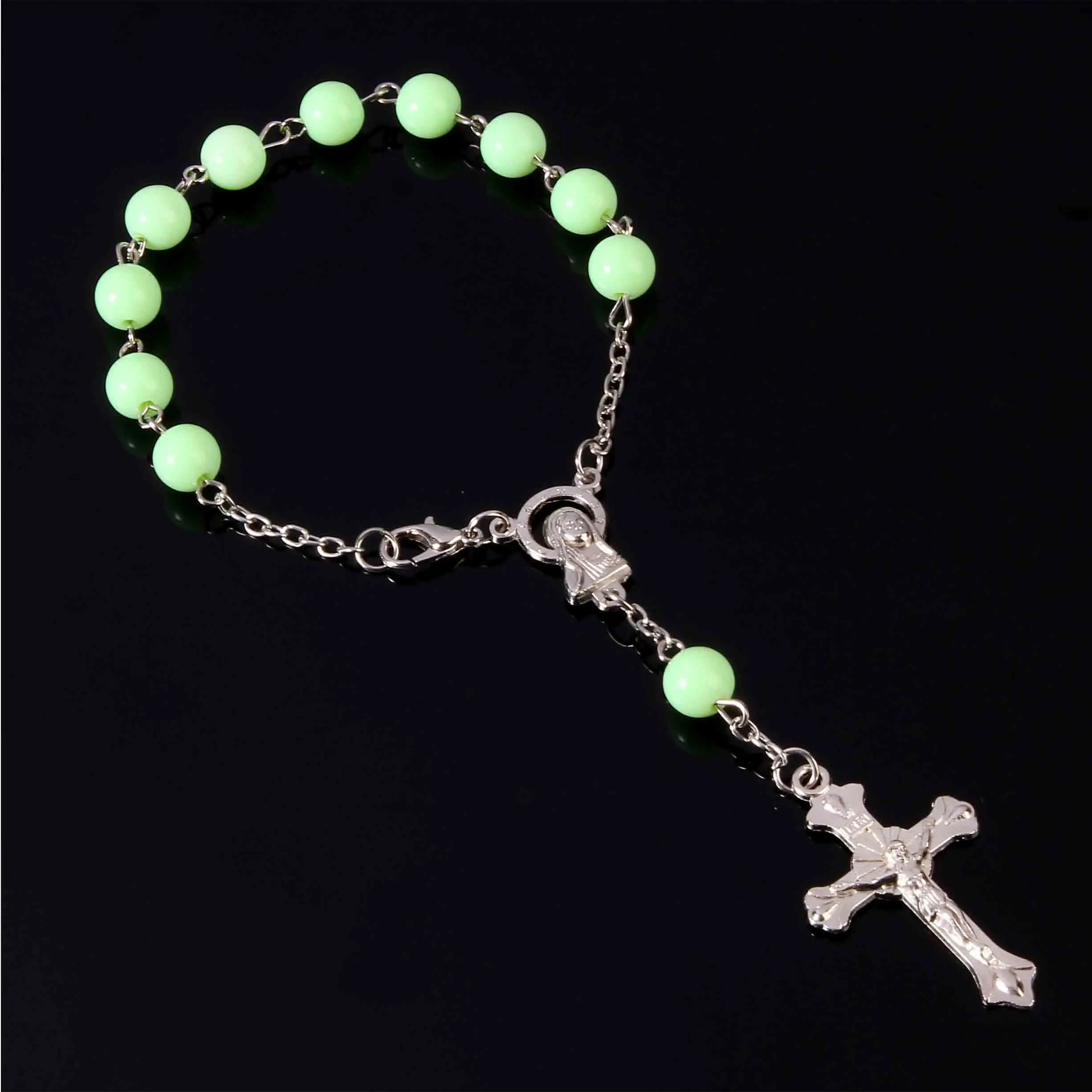 48 Pieces / Religious Bracelet Central Rosary Sacred Compassion Mary Guadalupe Heart Jesus Icon Center Gif | Украшения и