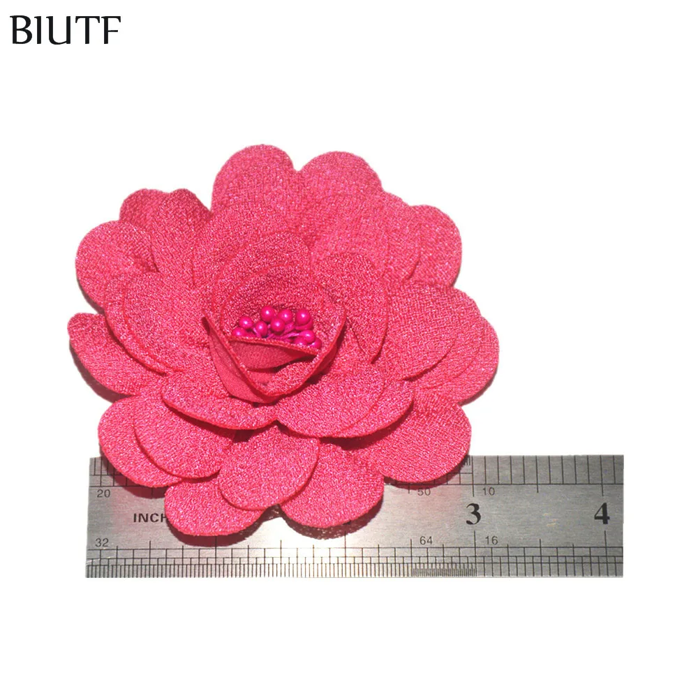 25 шт./лот новейший жемчужный тканевый цветок из мешковины с/без зажима аксессуары