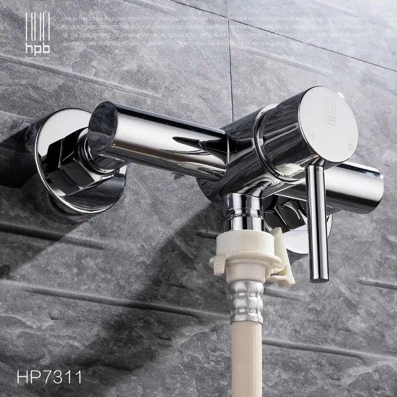 HPB Латунь горячей и холодной воды Сад Открытый Смесители стиральная машина
