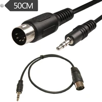 50cm 5 pin din midi male to 3 5mm male plug stereo jack audio adapter cable