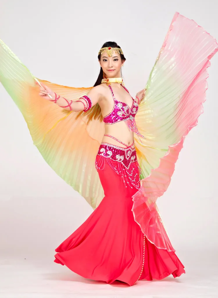 Радужные крылья для танца живота 3 м * 360 Угол|wing earphones|wing bagbag charm |