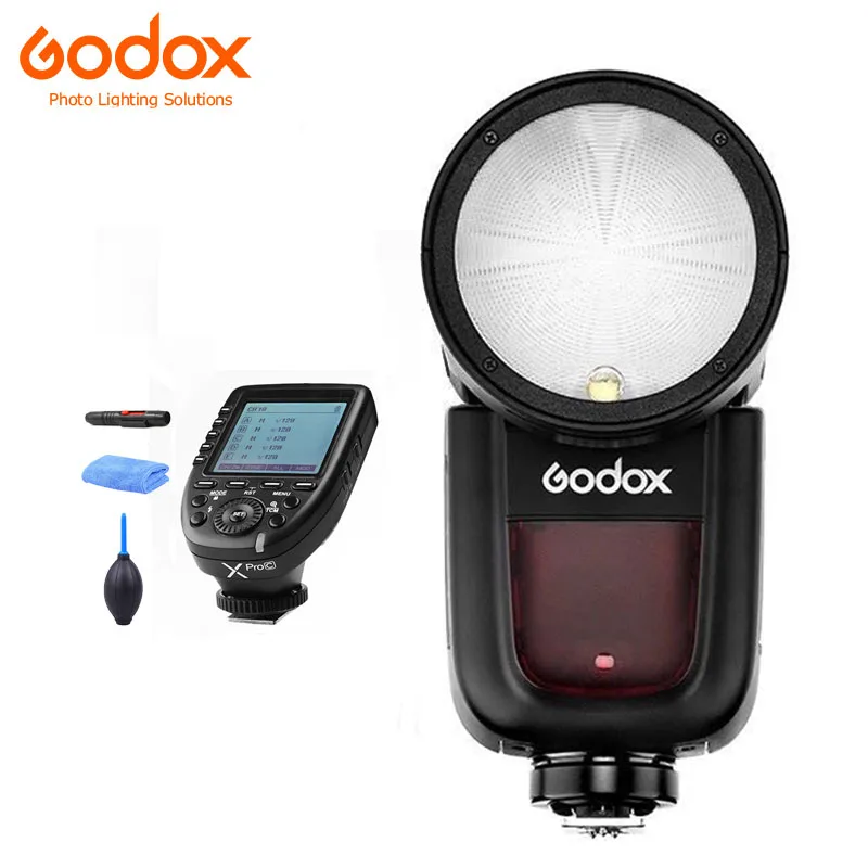 Godox V1 флэш-V1C V1N V1S ttl 2,4G Беспроводной Беспроводная система X 1/8000 s HSS 2600 mAh литиевая батарея Вспышка Speedlite для цифровой зеркальной камеры Canon Nikon sony - Цвет: V1 and XPro-