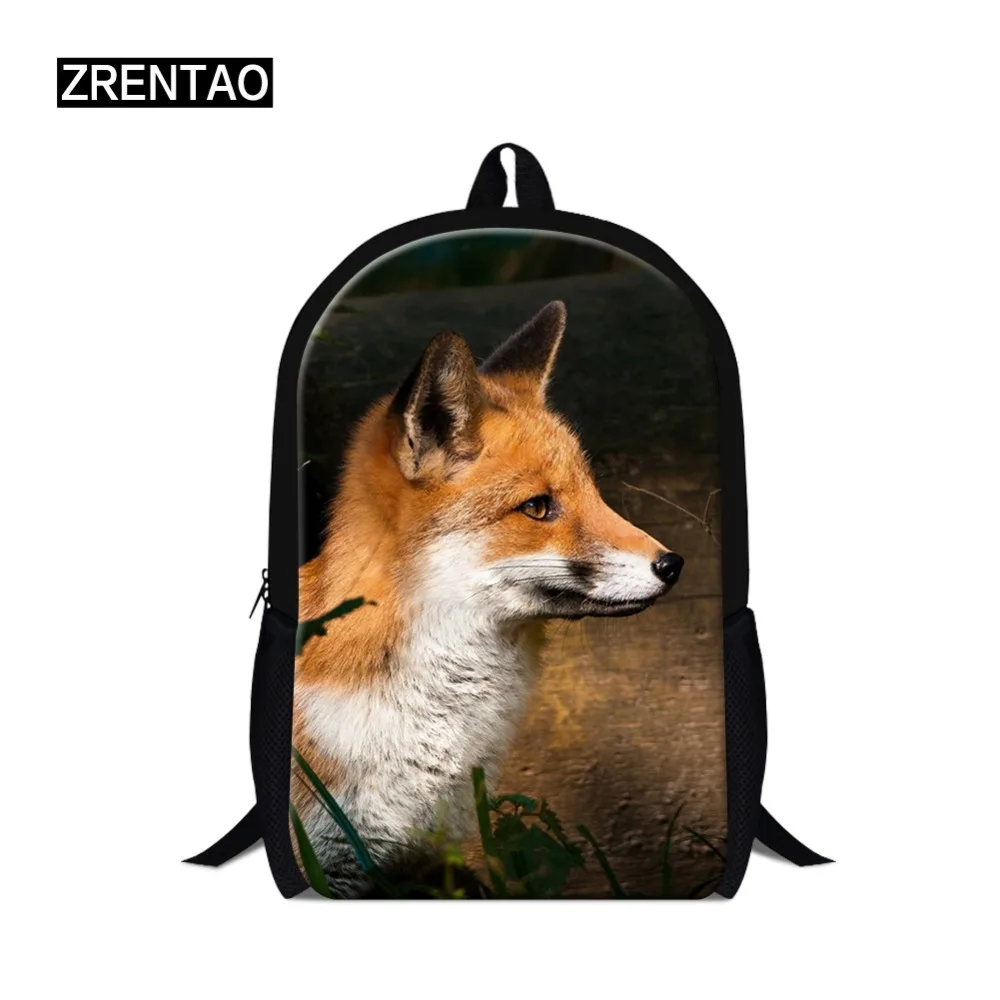 

Школьный рюкзак zренao с животными, рюкзак для подростков с двумя плечами, детские сумки для книг с боковыми карманами, с рисунком лошади, лис...