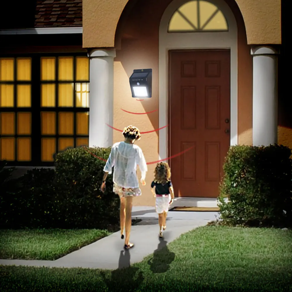 Водонепроницаемый светодиодный прожектор с солнечной панелью садовая лампа на