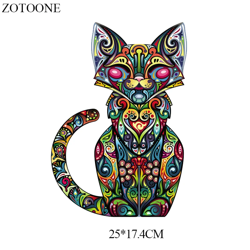 Термонаклейки ZOTOONE с надписью веселый Кот|Заплатки| |
