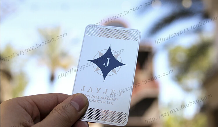 Металлические визитные карточки 100 шт./партия металлические класса люкс