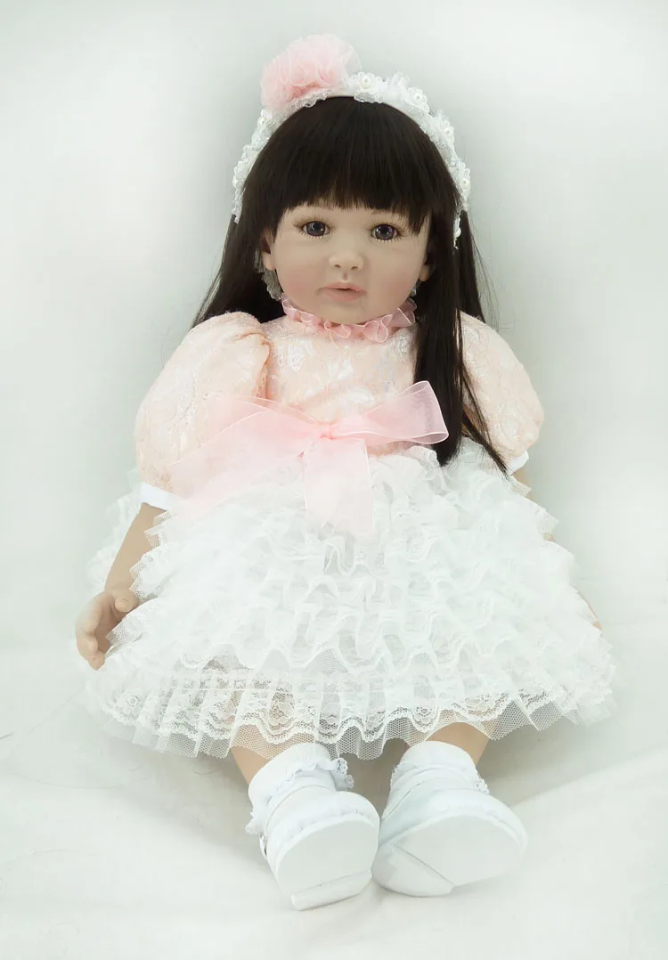 55 см 22 дюйма кукла принцессы Venyl Reborn для маленькой девочки подарок игрушки Bebe In