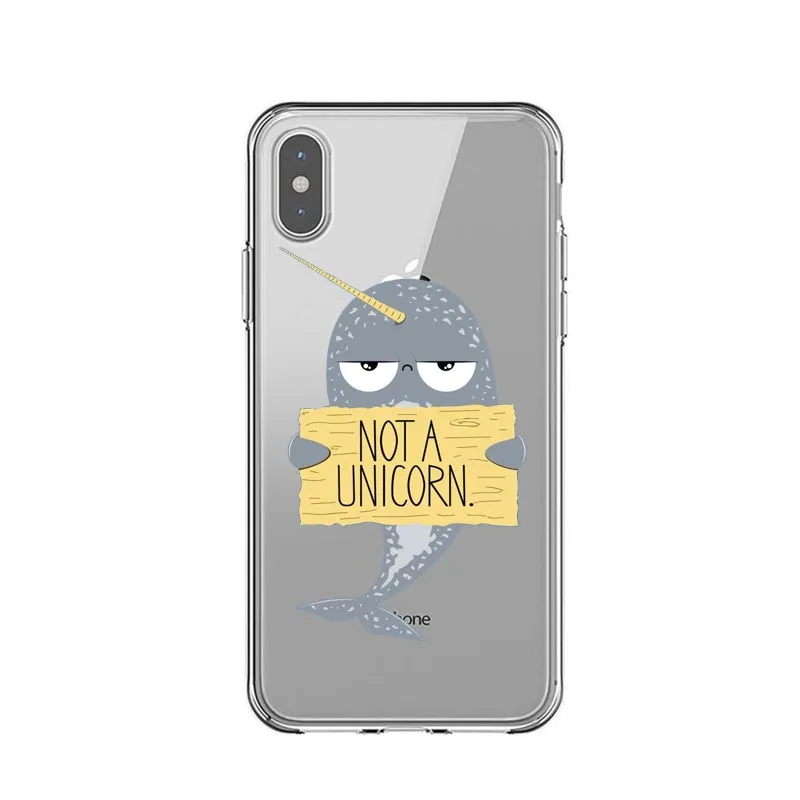 Милая Морская жизнь Акула КИТ Narwhals Мягкая силиконовая задняя накладка из ТПУ чехол для телефона чехол для iPhone 5 5S SE 6 6splus 7 8 Plus X XR XS MAX