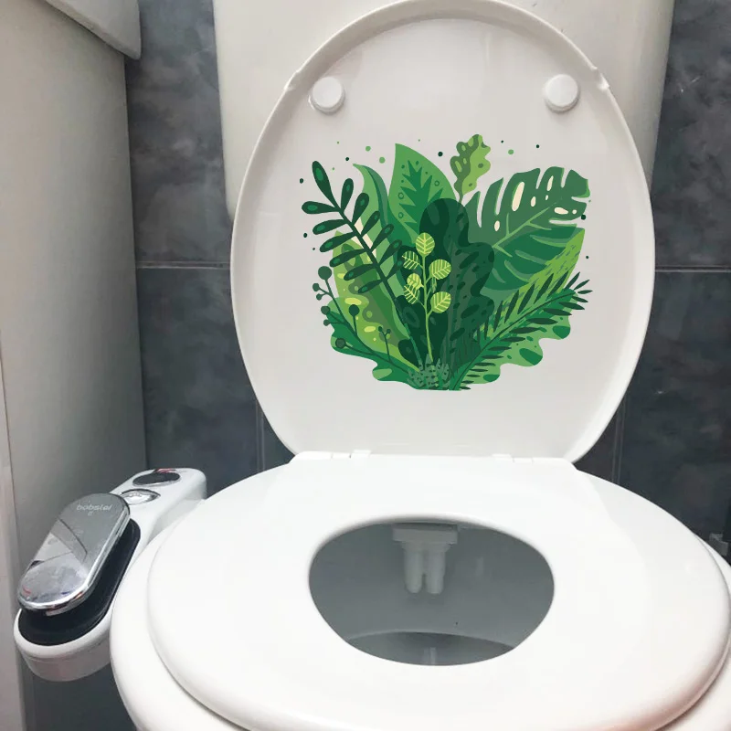 YOJA 23*19.9CM Hand Drawn Flat Plants Cartoon Childern Room Wall Sticker Toilet Seat Stickers T1-0881 | Дом и сад