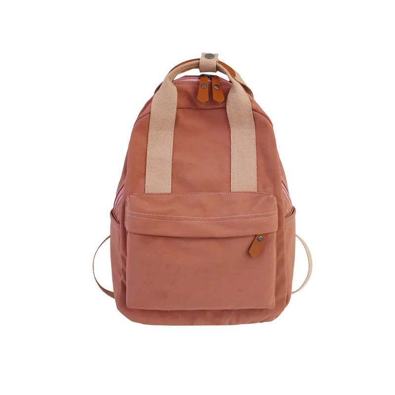 Bag bag female Korean high school students backpack ins wind ancient campus fashion small backpack - Цвет: Розовый