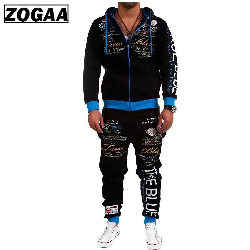 Мужской спортивный костюм ZOGAA разноцветный Повседневный Удобный мужская