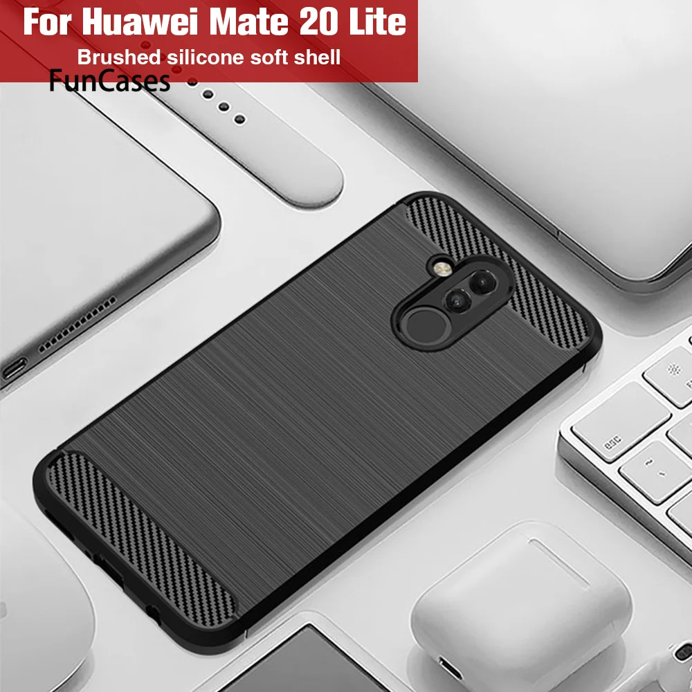 Чехол для huawei P Smart 2019 силиконовый мягкий чехол из углеродного волокна mate 20 Lite Pro P20