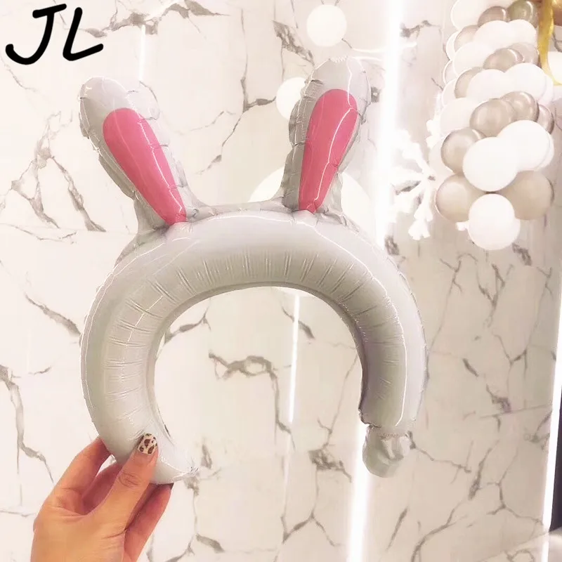 Головной убор с мультяшным животным 10 шт. ободок из фольги воздушные шары кролик