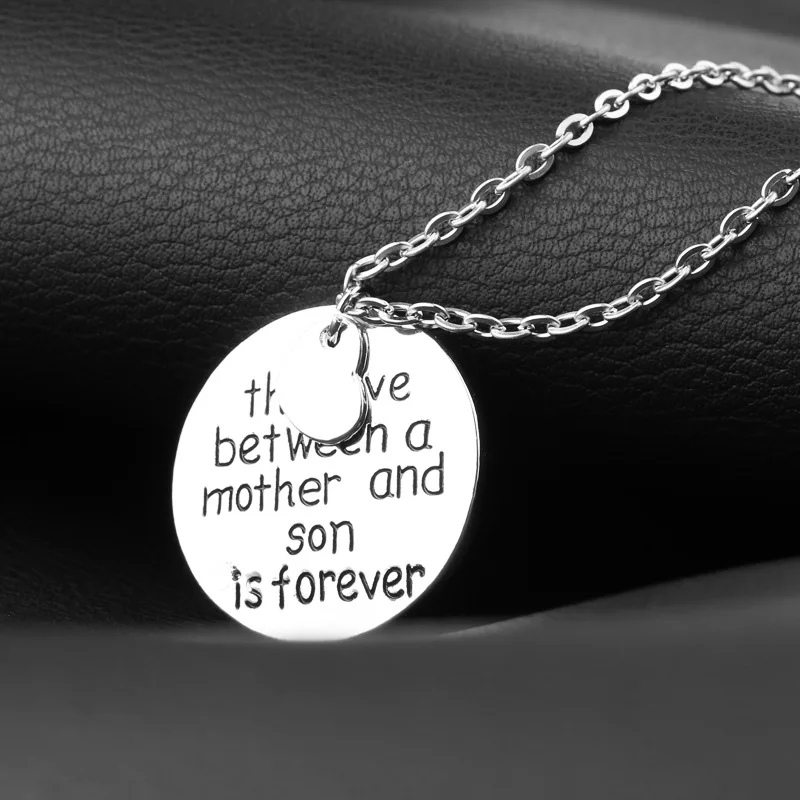 Ожерелье с надписью love between a mother and son модное серебряное ожерелье подвеской