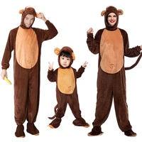 women kid man animal pajamas costume family monkey pyjamas jumpsuit sleepwear outfit